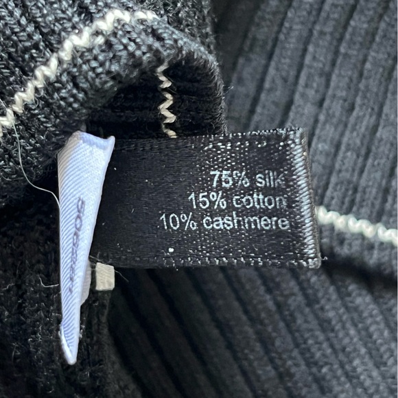 Vintage The Limited Silk Blend LARGE Argyle V-Neck Sleeveless Sweater Vest Y2K - Picture 4 of 10